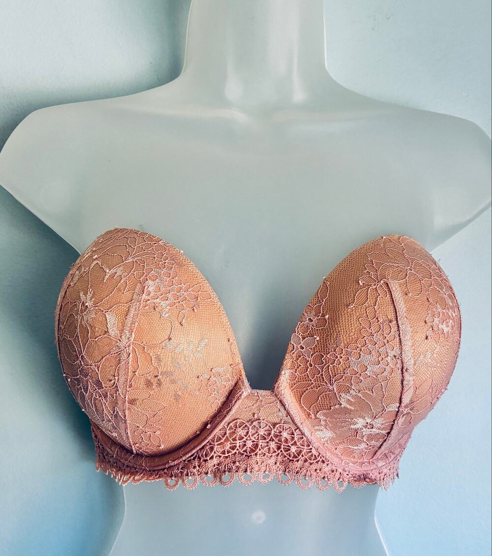 Very Sexy Push Up Strapless Bra Lace Beige 34DD Multiway